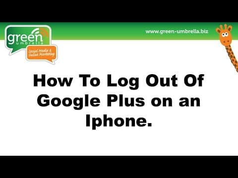 How to sign out of Google + on an iPhone - Green Umbrella Marketing